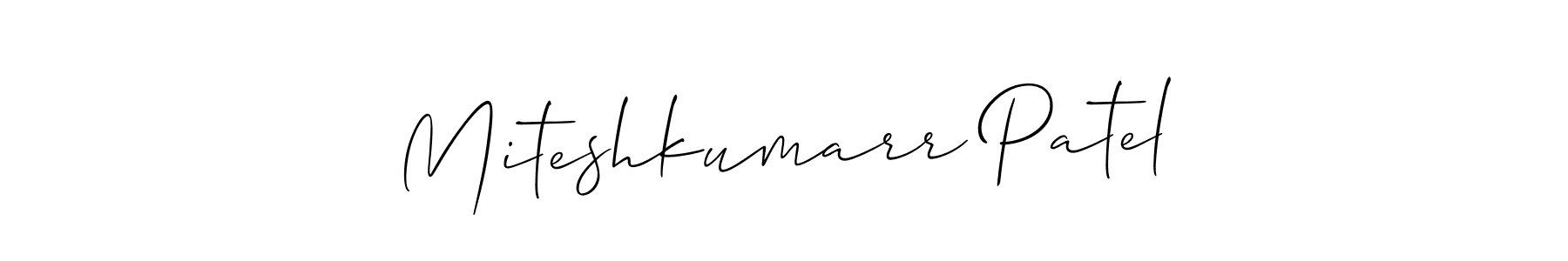 Similarly Allison_Script is the best handwritten signature design. Signature creator online .You can use it as an online autograph creator for name Miteshkumarr Patel. Miteshkumarr Patel signature style 2 images and pictures png