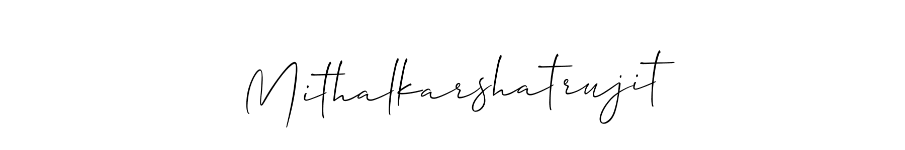 Mithalkarshatrujit stylish signature style. Best Handwritten Sign (Allison_Script) for my name. Handwritten Signature Collection Ideas for my name Mithalkarshatrujit. Mithalkarshatrujit signature style 2 images and pictures png