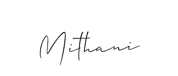 It looks lik you need a new signature style for name Mithani. Design unique handwritten (Allison_Script) signature with our free signature maker in just a few clicks. Mithani signature style 2 images and pictures png