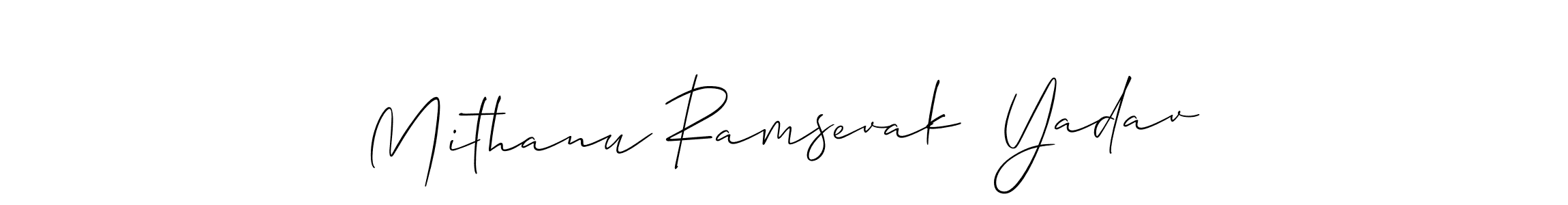 Make a beautiful signature design for name Mithanu Ramsevak  Yadav. Use this online signature maker to create a handwritten signature for free. Mithanu Ramsevak  Yadav signature style 2 images and pictures png