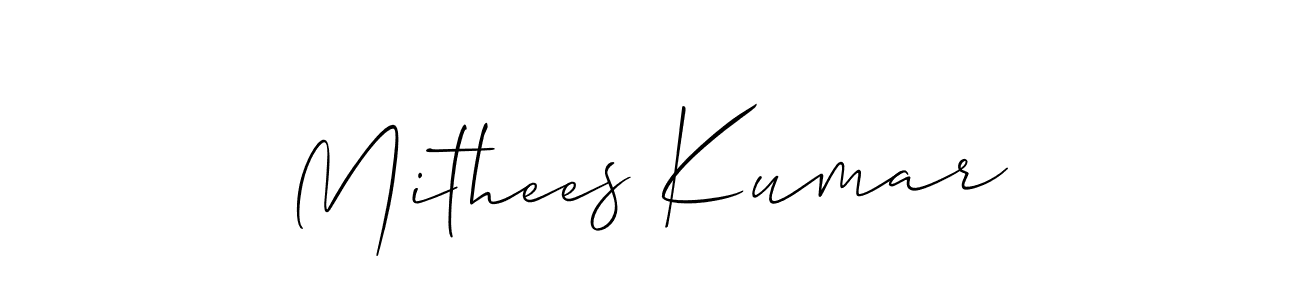 Once you've used our free online signature maker to create your best signature Allison_Script style, it's time to enjoy all of the benefits that Mithees Kumar name signing documents. Mithees Kumar signature style 2 images and pictures png