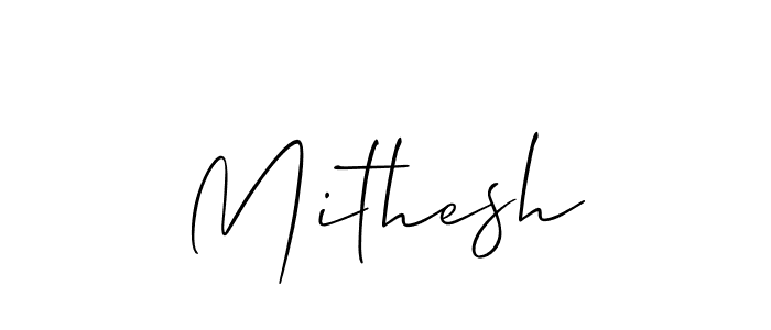 The best way (Allison_Script) to make a short signature is to pick only two or three words in your name. The name Mithesh include a total of six letters. For converting this name. Mithesh signature style 2 images and pictures png