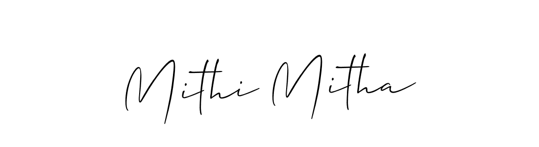 Make a beautiful signature design for name Mithi Mitha. Use this online signature maker to create a handwritten signature for free. Mithi Mitha signature style 2 images and pictures png