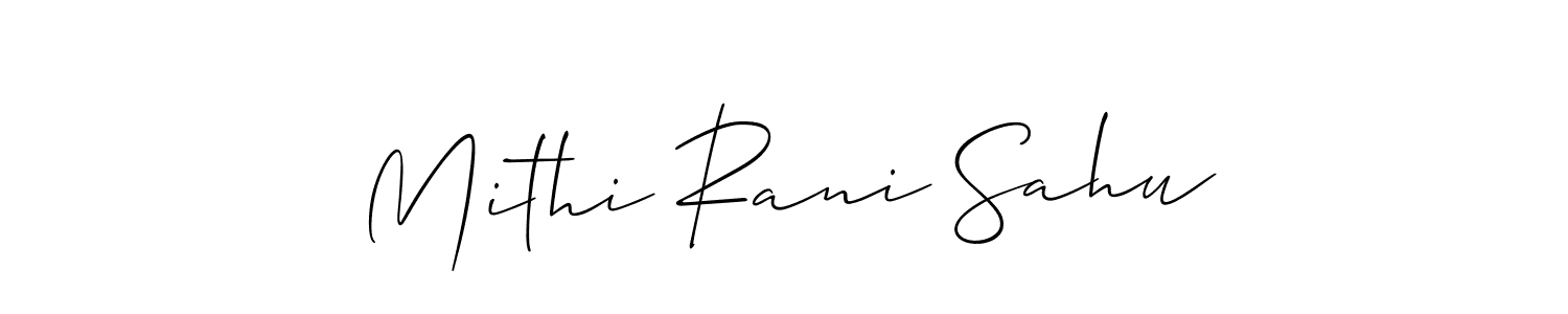 This is the best signature style for the Mithi Rani Sahu name. Also you like these signature font (Allison_Script). Mix name signature. Mithi Rani Sahu signature style 2 images and pictures png