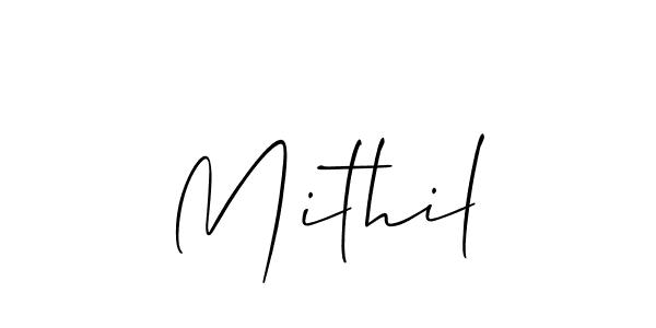 It looks lik you need a new signature style for name Mithil. Design unique handwritten (Allison_Script) signature with our free signature maker in just a few clicks. Mithil signature style 2 images and pictures png