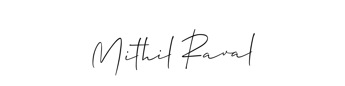 This is the best signature style for the Mithil Raval name. Also you like these signature font (Allison_Script). Mix name signature. Mithil Raval signature style 2 images and pictures png
