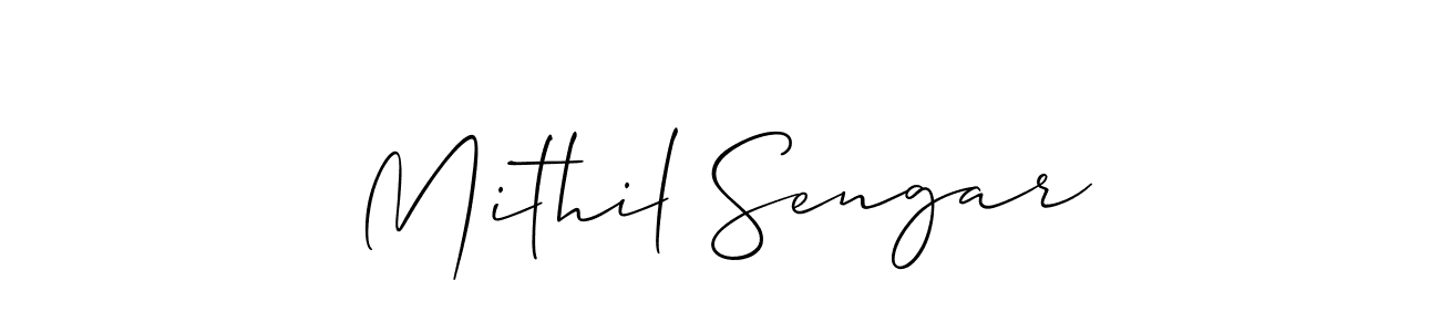 Design your own signature with our free online signature maker. With this signature software, you can create a handwritten (Allison_Script) signature for name Mithil Sengar. Mithil Sengar signature style 2 images and pictures png