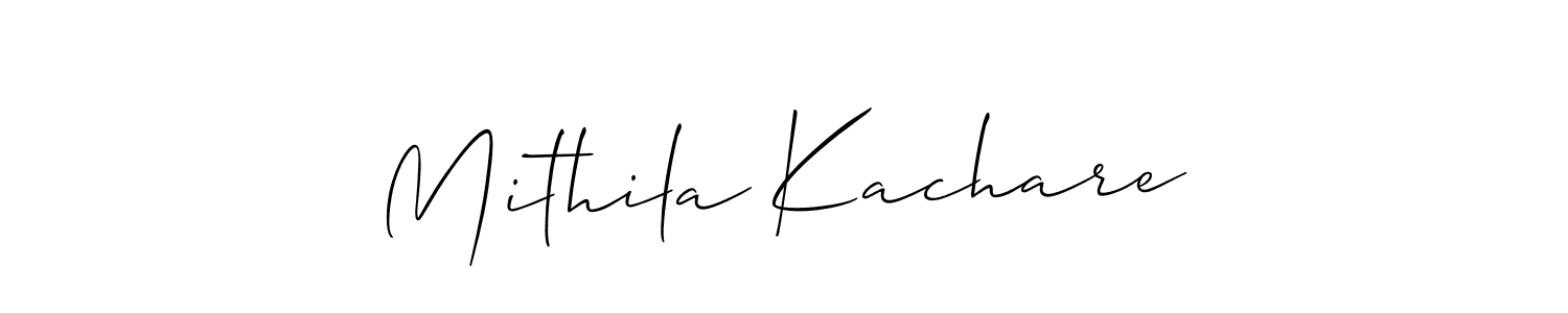 Similarly Allison_Script is the best handwritten signature design. Signature creator online .You can use it as an online autograph creator for name Mithila Kachare. Mithila Kachare signature style 2 images and pictures png