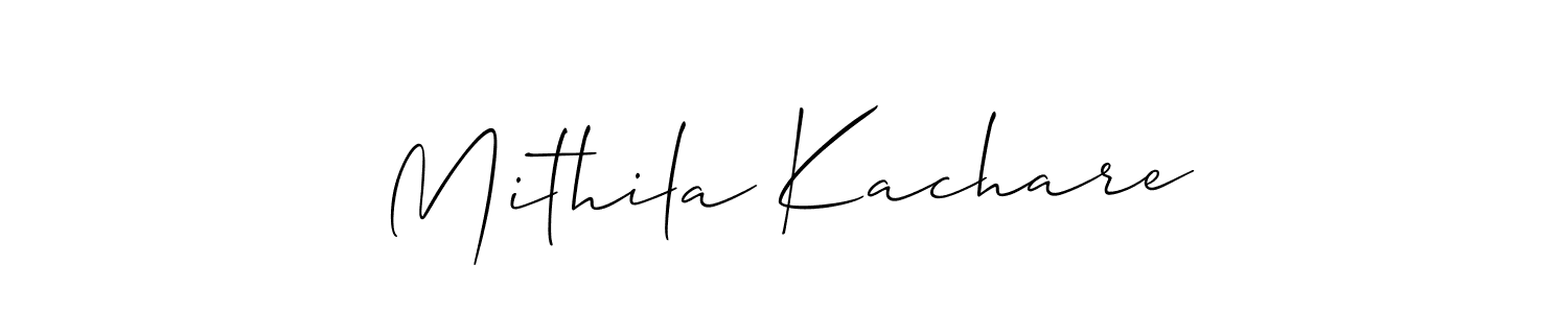 Similarly Allison_Script is the best handwritten signature design. Signature creator online .You can use it as an online autograph creator for name Mithila Kachare. Mithila Kachare signature style 2 images and pictures png