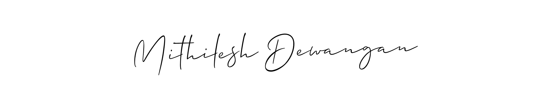 Also You can easily find your signature by using the search form. We will create Mithilesh Dewangan name handwritten signature images for you free of cost using Allison_Script sign style. Mithilesh Dewangan signature style 2 images and pictures png