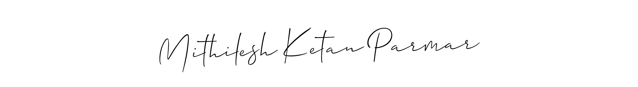 How to make Mithilesh Ketan Parmar name signature. Use Allison_Script style for creating short signs online. This is the latest handwritten sign. Mithilesh Ketan Parmar signature style 2 images and pictures png