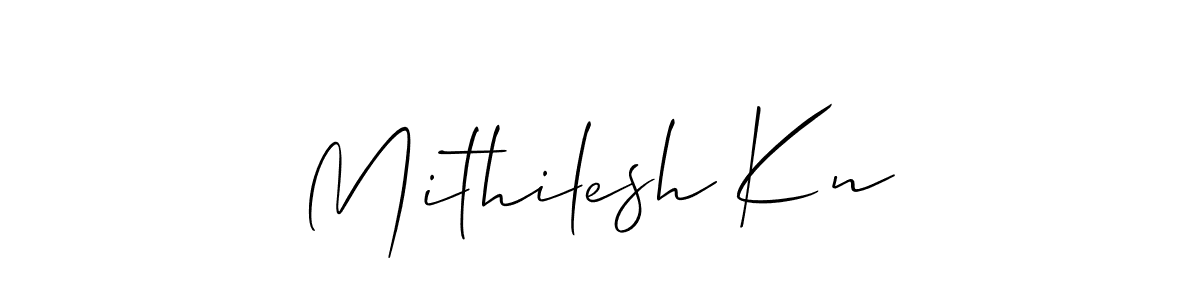 Also we have Mithilesh Kn name is the best signature style. Create professional handwritten signature collection using Allison_Script autograph style. Mithilesh Kn signature style 2 images and pictures png