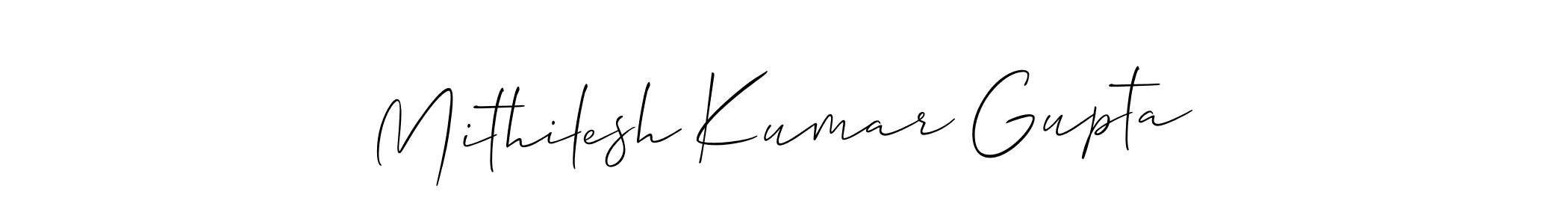 Use a signature maker to create a handwritten signature online. With this signature software, you can design (Allison_Script) your own signature for name Mithilesh Kumar Gupta. Mithilesh Kumar Gupta signature style 2 images and pictures png