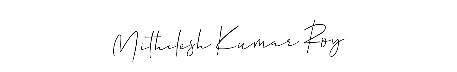 Make a beautiful signature design for name Mithilesh Kumar Roy. With this signature (Allison_Script) style, you can create a handwritten signature for free. Mithilesh Kumar Roy signature style 2 images and pictures png