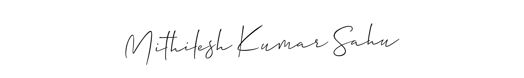 Make a short Mithilesh Kumar Sahu signature style. Manage your documents anywhere anytime using Allison_Script. Create and add eSignatures, submit forms, share and send files easily. Mithilesh Kumar Sahu signature style 2 images and pictures png