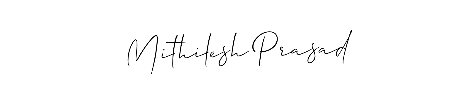 This is the best signature style for the Mithilesh Prasad name. Also you like these signature font (Allison_Script). Mix name signature. Mithilesh Prasad signature style 2 images and pictures png