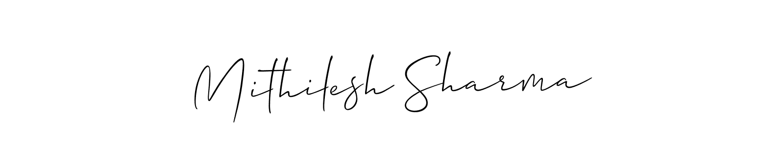 Also You can easily find your signature by using the search form. We will create Mithilesh Sharma name handwritten signature images for you free of cost using Allison_Script sign style. Mithilesh Sharma signature style 2 images and pictures png