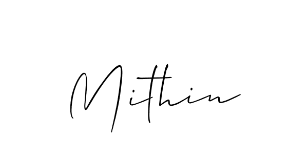 Use a signature maker to create a handwritten signature online. With this signature software, you can design (Allison_Script) your own signature for name Mithin. Mithin signature style 2 images and pictures png