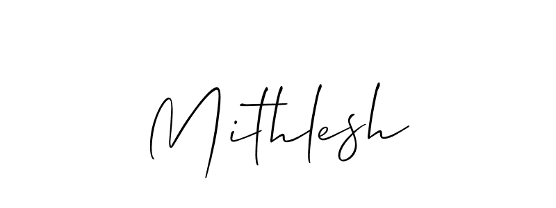 How to make Mithlesh signature? Allison_Script is a professional autograph style. Create handwritten signature for Mithlesh name. Mithlesh signature style 2 images and pictures png