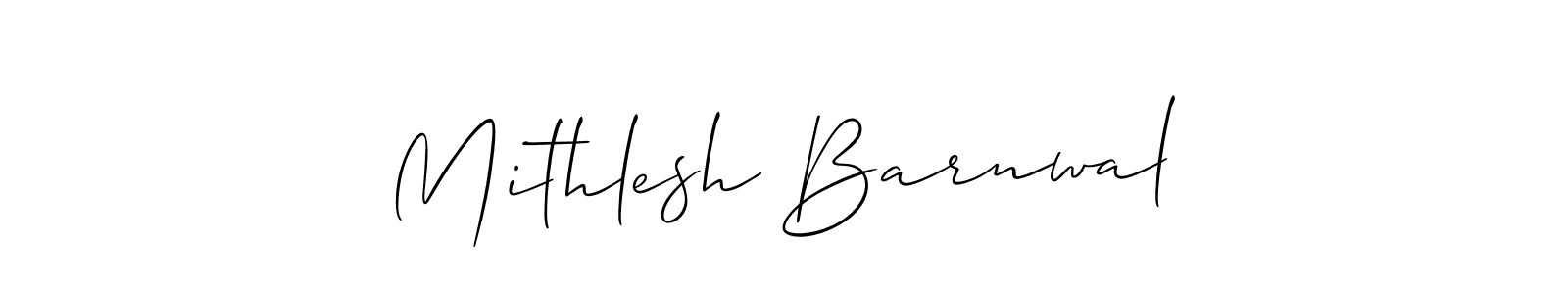 Design your own signature with our free online signature maker. With this signature software, you can create a handwritten (Allison_Script) signature for name Mithlesh Barnwal. Mithlesh Barnwal signature style 2 images and pictures png