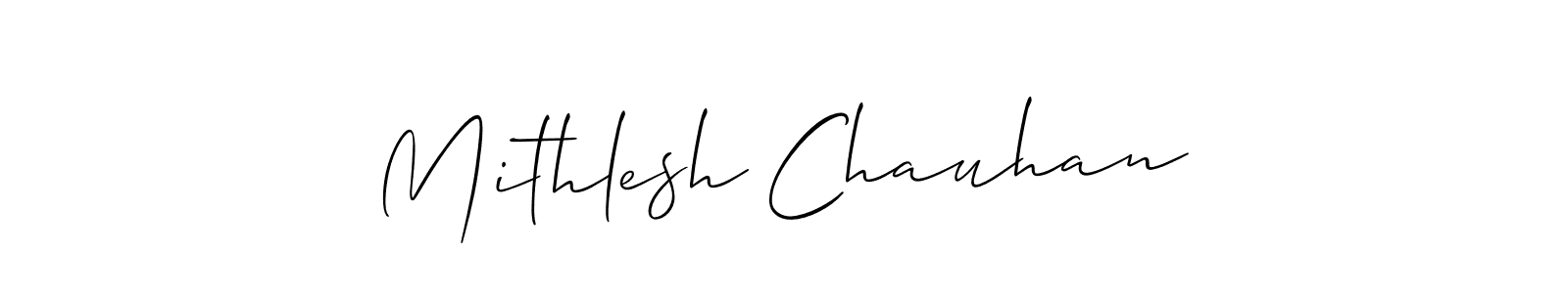 The best way (Allison_Script) to make a short signature is to pick only two or three words in your name. The name Mithlesh Chauhan include a total of six letters. For converting this name. Mithlesh Chauhan signature style 2 images and pictures png