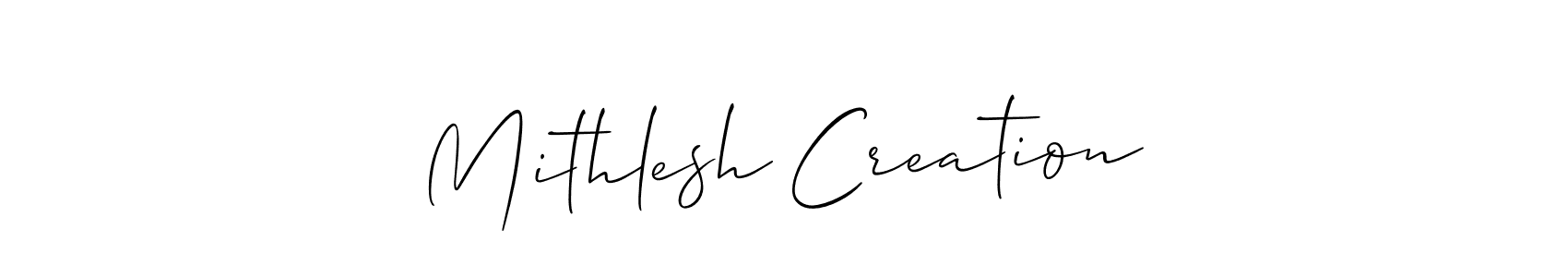 Mithlesh Creation stylish signature style. Best Handwritten Sign (Allison_Script) for my name. Handwritten Signature Collection Ideas for my name Mithlesh Creation. Mithlesh Creation signature style 2 images and pictures png