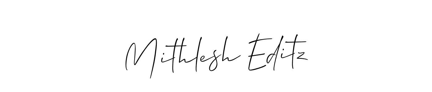 How to Draw Mithlesh Editz signature style? Allison_Script is a latest design signature styles for name Mithlesh Editz. Mithlesh Editz signature style 2 images and pictures png