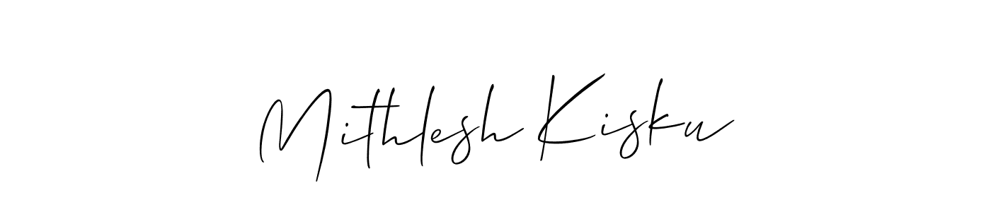 Make a short Mithlesh Kisku signature style. Manage your documents anywhere anytime using Allison_Script. Create and add eSignatures, submit forms, share and send files easily. Mithlesh Kisku signature style 2 images and pictures png