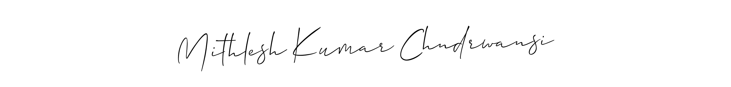 Make a beautiful signature design for name Mithlesh Kumar Chndrwansi. Use this online signature maker to create a handwritten signature for free. Mithlesh Kumar Chndrwansi signature style 2 images and pictures png