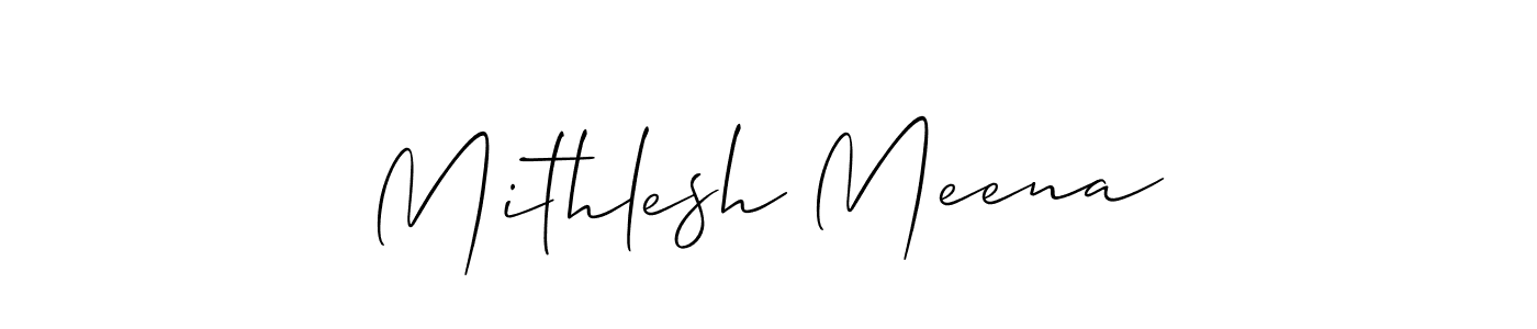 How to Draw Mithlesh Meena signature style? Allison_Script is a latest design signature styles for name Mithlesh Meena. Mithlesh Meena signature style 2 images and pictures png