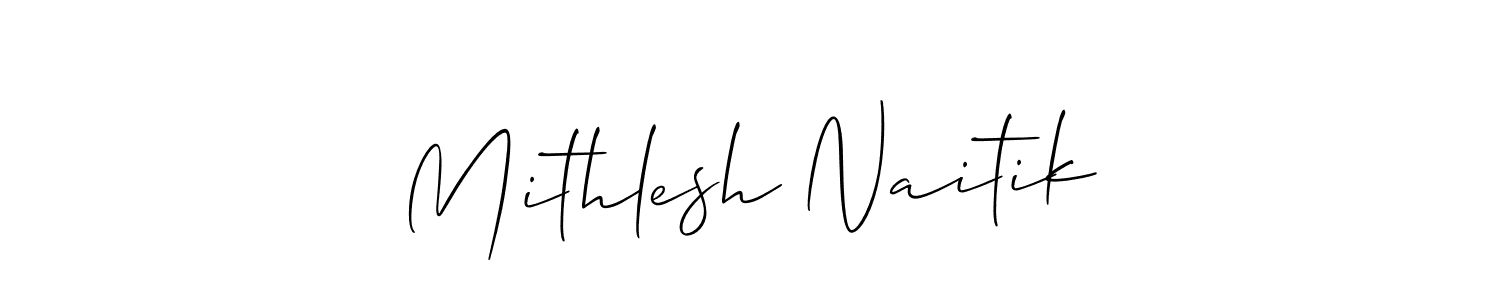 It looks lik you need a new signature style for name Mithlesh Naitik. Design unique handwritten (Allison_Script) signature with our free signature maker in just a few clicks. Mithlesh Naitik signature style 2 images and pictures png