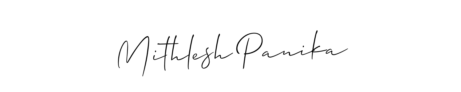 Design your own signature with our free online signature maker. With this signature software, you can create a handwritten (Allison_Script) signature for name Mithlesh Panika. Mithlesh Panika signature style 2 images and pictures png