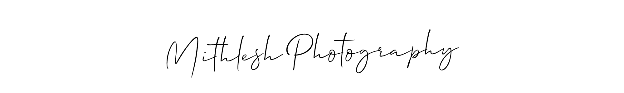 Also we have Mithlesh Photography name is the best signature style. Create professional handwritten signature collection using Allison_Script autograph style. Mithlesh Photography signature style 2 images and pictures png