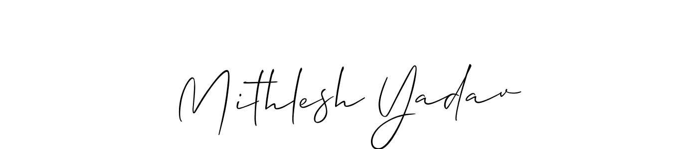 This is the best signature style for the Mithlesh Yadav name. Also you like these signature font (Allison_Script). Mix name signature. Mithlesh Yadav signature style 2 images and pictures png