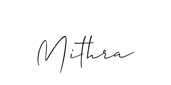 Design your own signature with our free online signature maker. With this signature software, you can create a handwritten (Allison_Script) signature for name Mithra. Mithra signature style 2 images and pictures png