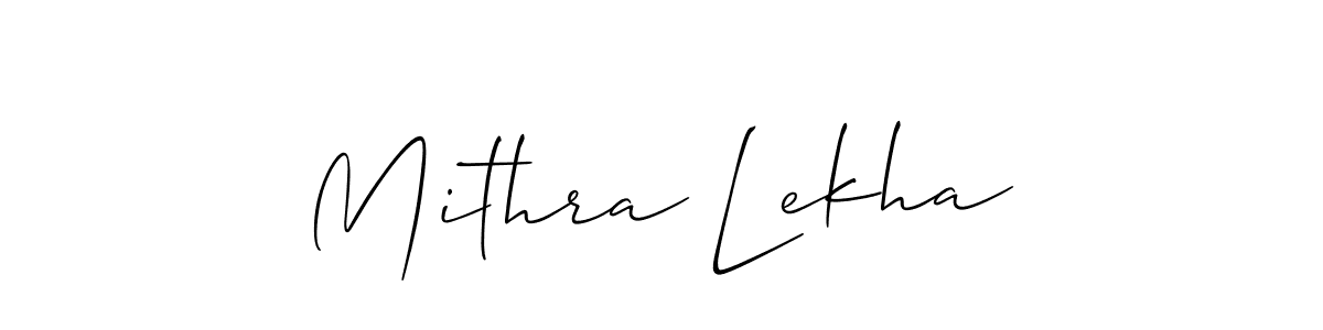 Use a signature maker to create a handwritten signature online. With this signature software, you can design (Allison_Script) your own signature for name Mithra Lekha. Mithra Lekha signature style 2 images and pictures png