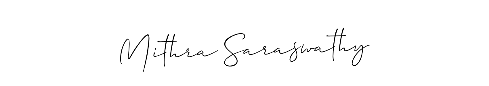 Similarly Allison_Script is the best handwritten signature design. Signature creator online .You can use it as an online autograph creator for name Mithra Saraswathy. Mithra Saraswathy signature style 2 images and pictures png