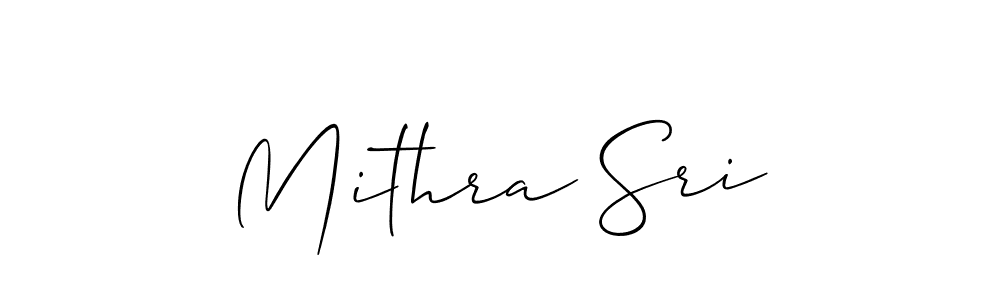 You should practise on your own different ways (Allison_Script) to write your name (Mithra Sri) in signature. don't let someone else do it for you. Mithra Sri signature style 2 images and pictures png