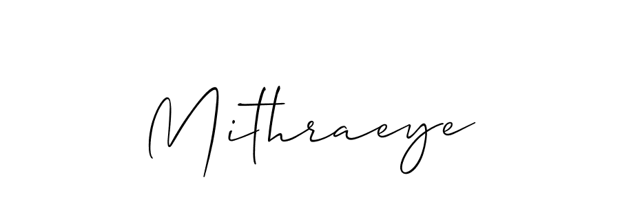 How to make Mithraeye name signature. Use Allison_Script style for creating short signs online. This is the latest handwritten sign. Mithraeye signature style 2 images and pictures png