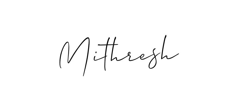 Allison_Script is a professional signature style that is perfect for those who want to add a touch of class to their signature. It is also a great choice for those who want to make their signature more unique. Get Mithresh name to fancy signature for free. Mithresh signature style 2 images and pictures png