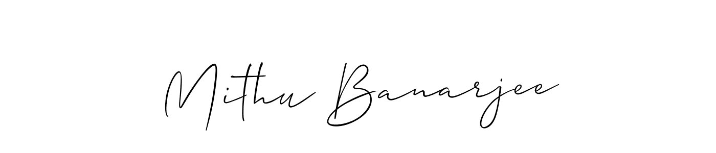 Make a beautiful signature design for name Mithu Banarjee. Use this online signature maker to create a handwritten signature for free. Mithu Banarjee signature style 2 images and pictures png