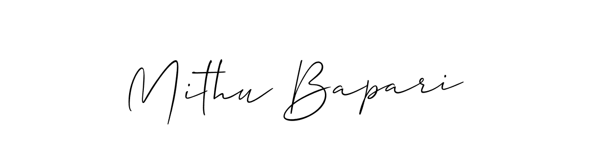 if you are searching for the best signature style for your name Mithu Bapari. so please give up your signature search. here we have designed multiple signature styles  using Allison_Script. Mithu Bapari signature style 2 images and pictures png