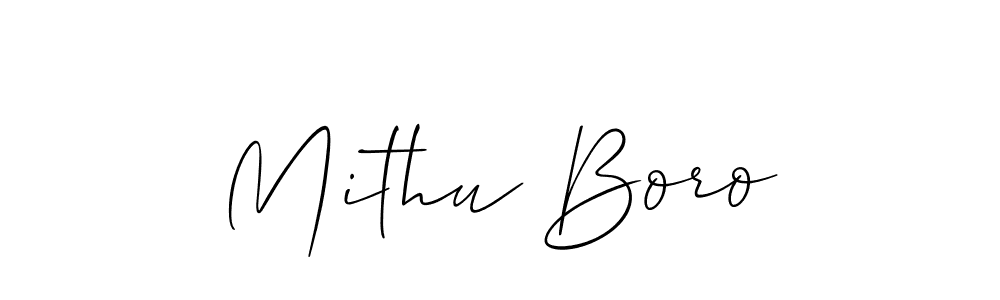 Make a short Mithu Boro signature style. Manage your documents anywhere anytime using Allison_Script. Create and add eSignatures, submit forms, share and send files easily. Mithu Boro signature style 2 images and pictures png