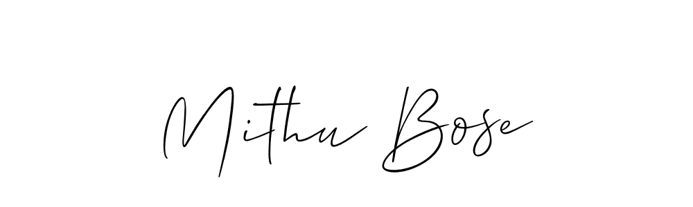 Also we have Mithu Bose name is the best signature style. Create professional handwritten signature collection using Allison_Script autograph style. Mithu Bose signature style 2 images and pictures png