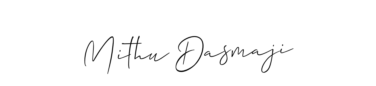 Similarly Allison_Script is the best handwritten signature design. Signature creator online .You can use it as an online autograph creator for name Mithu Dasmaji. Mithu Dasmaji signature style 2 images and pictures png