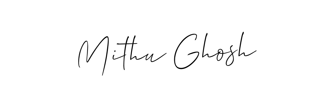 Also we have Mithu Ghosh name is the best signature style. Create professional handwritten signature collection using Allison_Script autograph style. Mithu Ghosh signature style 2 images and pictures png