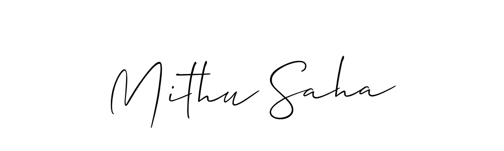 How to Draw Mithu Saha signature style? Allison_Script is a latest design signature styles for name Mithu Saha. Mithu Saha signature style 2 images and pictures png