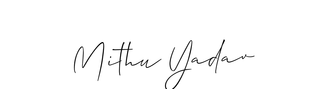 It looks lik you need a new signature style for name Mithu Yadav. Design unique handwritten (Allison_Script) signature with our free signature maker in just a few clicks. Mithu Yadav signature style 2 images and pictures png