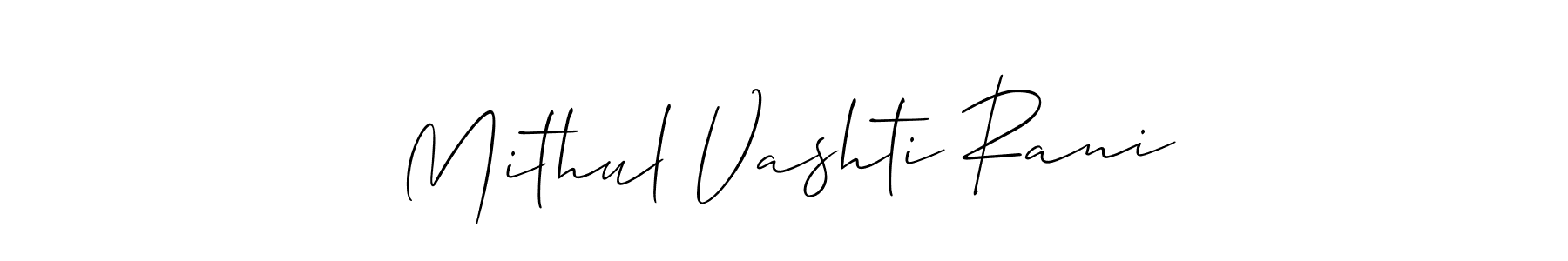 Here are the top 10 professional signature styles for the name Mithul Vashti Rani. These are the best autograph styles you can use for your name. Mithul Vashti Rani signature style 2 images and pictures png