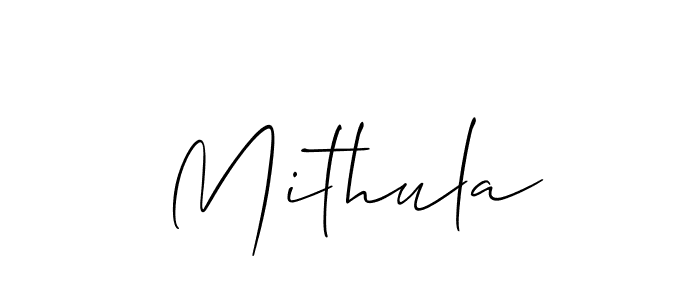 Allison_Script is a professional signature style that is perfect for those who want to add a touch of class to their signature. It is also a great choice for those who want to make their signature more unique. Get Mithula name to fancy signature for free. Mithula signature style 2 images and pictures png